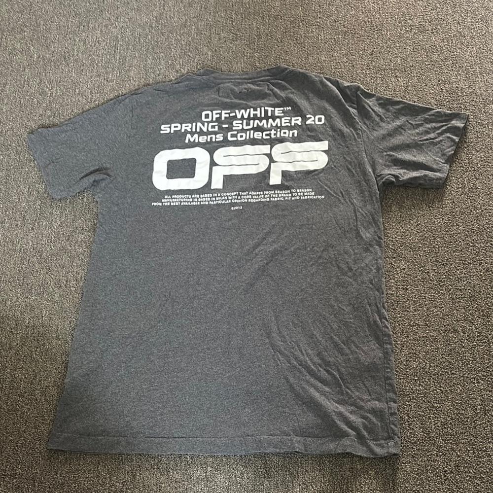 Off-White Gray Short Sleeve Tee
